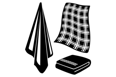 Black and white towels