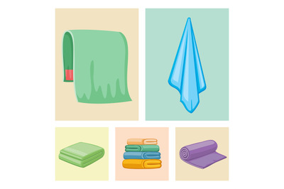 Bathroom towels icons