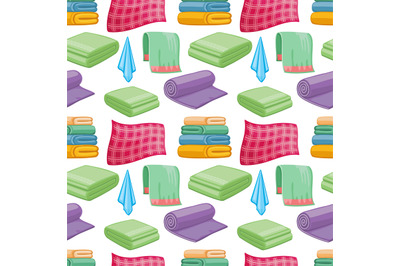 Cartoon colorful towels seamless pattern