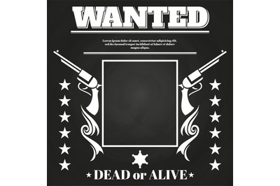 Wanted poster design with western elements