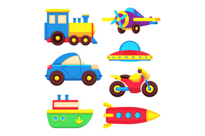 Colorful baby toy transport set