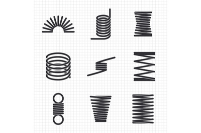 Steel wire flexible spiral coils spring