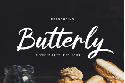 Butterly Brush Textured Font