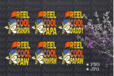 Reel Cool Daddy/ Papaw/ Papa/ Grandpa/ Pawpaw Png, Fishing Png, Father