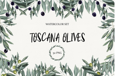 Toscana Olives Watercolor Set