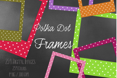 254 Polka Dot Polaroid Photo Booth Baby Shower Photo Frames