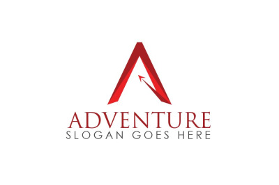 A Letter Adventure Logo Design Template