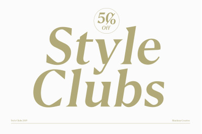 Style Clubs Serif - 50% OFF