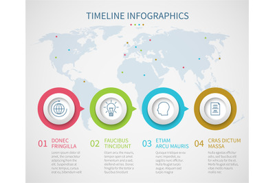 Business chart timeline with process steps. Vector progress flow diagr