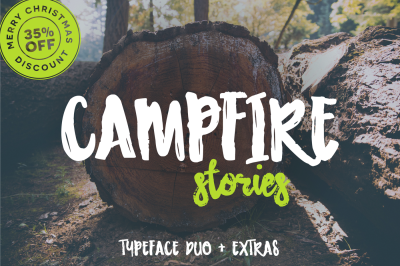 Campfire Stories Font Duo + Extras
