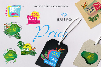 Vector Set of Price Labels