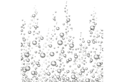 Fizzing oxygen bubbles isolated vector illustration