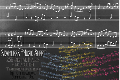 256 Seamless Music Sheet Song Overlay Transparent PNG Images