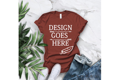 Adult T-Shirt/ T-Shirt Mock-up, Bella Canvas T-Shirts/ 3001T T-Shirt M