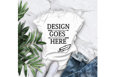 Adult T-Shirt&2F; T-Shirt Mock-up&2C; Bella Canvas T-Shirts&2F; 3001T T-Shirt