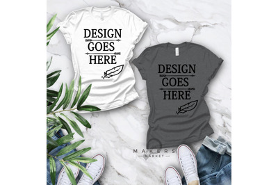 Adult T-Shirt/ T-Shirt Mock-up, Bella Canvas T-Shirts/ 3001T T-Shirt