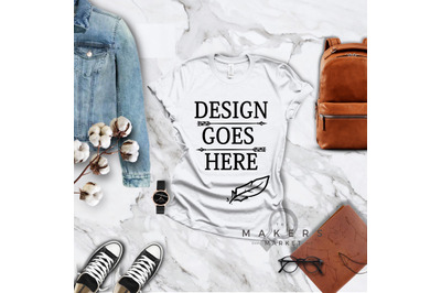 Adult T-Shirt/ T-Shirt Mock-up, Bella Canvas T-Shirts/ 3001T T-Shirt