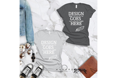 Adult T-Shirt/ T-Shirt Mock-up, Bella Canvas T-Shirts/ 3001T T-Shirt