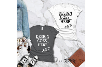 Adult T-Shirt&2F; T-Shirt Mock-up&2C; Bella Canvas T-Shirts&2F; 3001T T-Shirt