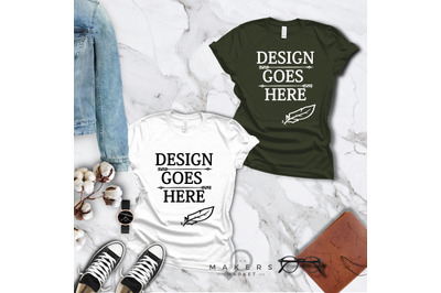 Adult T-Shirt/ T-Shirt Mock-up, Bella Canvas T-Shirts/ 3001T T-Shirt