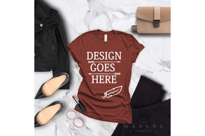 Adult T-Shirt&2F; T-Shirt Mock-up&2C; Bella Canvas T-Shirts&2F; 3001T T-Shirt