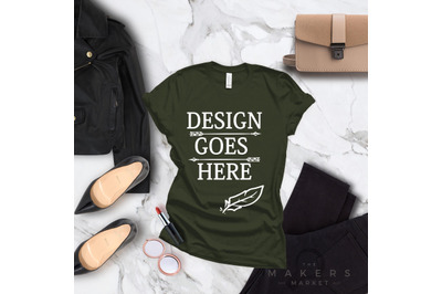 Adult T-Shirt/ T-Shirt Mock-up, Bella Canvas T-Shirts/ 3001T T-Shirt