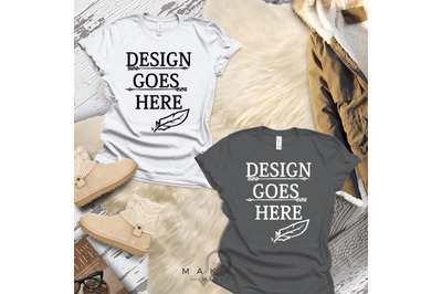 Adult T-Shirt&2F; T-Shirt Mock-up&2C; Bella Canvas T-Shirts&2F; 3001T T-Shirt