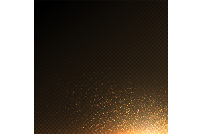 Burning fire particles, coal sparks abstract vector effect isolated