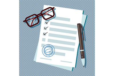 Loan application form document isolated on transparent background