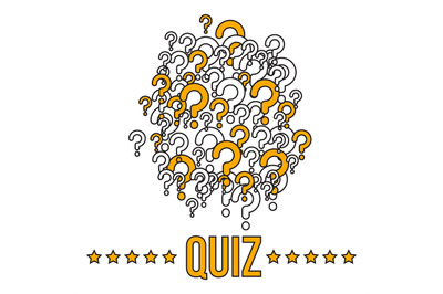 Quiz bannerr template with question marks