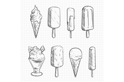 Ice cream sketch collection