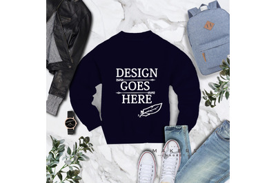 Crew Neck Mock-up/Sweatshirt Download/ Gildan 18000 Blanks/ Gildan Mo