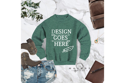 Crew Neck Mock-up&2F;Sweatshirt Download&2F; Gildan 18000 Blanks&2F; Gildan Mo