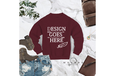 Crew Neck Mock-up/Sweatshirt Download/ Gildan 18000 Blanks/ Gildan Mo