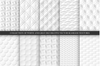 White decorative seamless textures