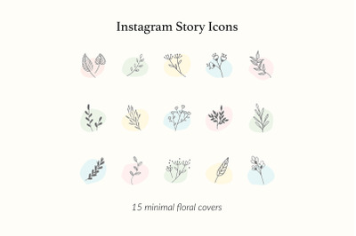 Botanical Instagram Story Icons