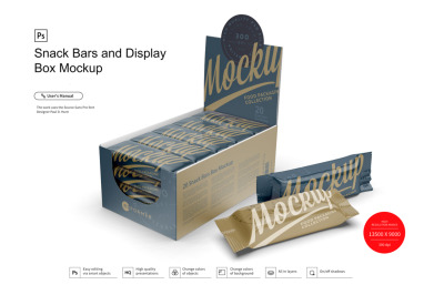 Download 20 Snack Bars Kraft Box Mockup Yellowimages