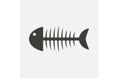 Fish skeleton icon