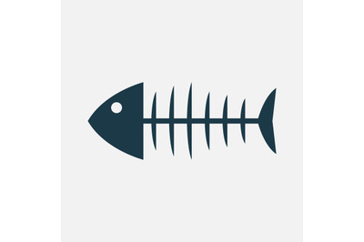 Fish skeleton icon