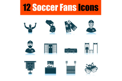 Soccer Fans Icon Set