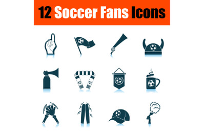 Soccer Fans Icon Set