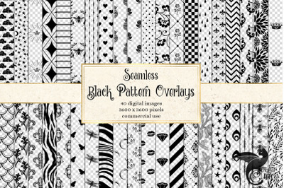 Black Pattern Overlays