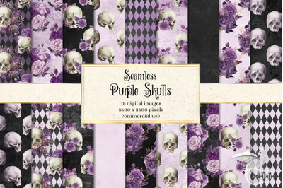 Purple Skull Digital Paper