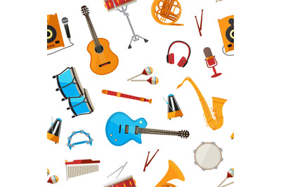 Vector musical instruments pattern