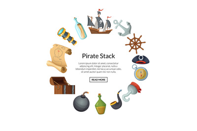 Vector cartoon sea pirates