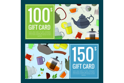 Vector tea kettles cups discount, Tea drinking cards