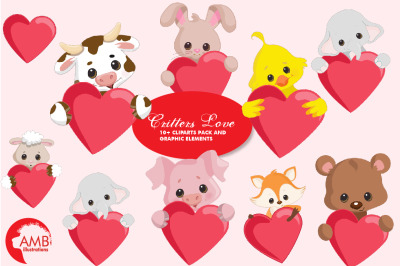 Critters Love Clipart AMB-2152