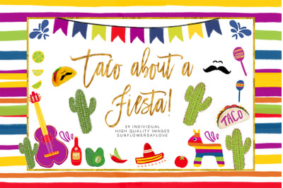 Fiesta Digital Clipart&2C; Cinco De Mayo Clipart