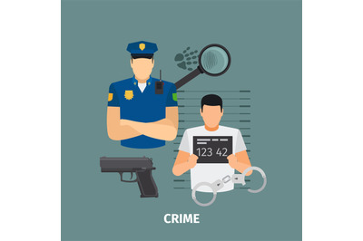 Law concept with crime