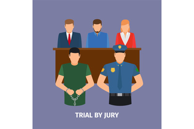 Law concept with jury trial